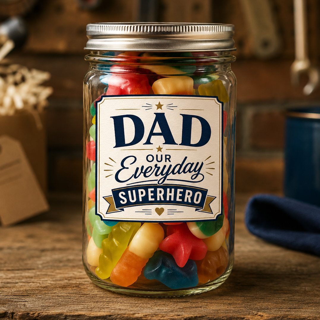 Dad Our Everyday Superhero - Sweet Jar Treat