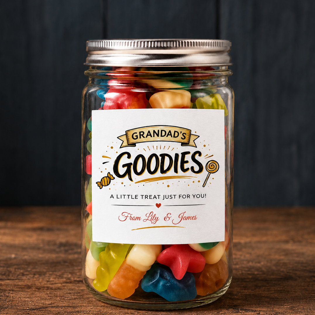 PERSONALISED Grandad's Goodies - Sweet Jar Treat