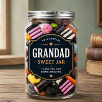 Grandad Sweet Jar For Being Amazing - Sweet Jar Treat