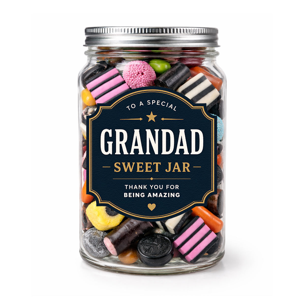 Grandad Sweet Jar For Being Amazing - Sweet Jar Treat