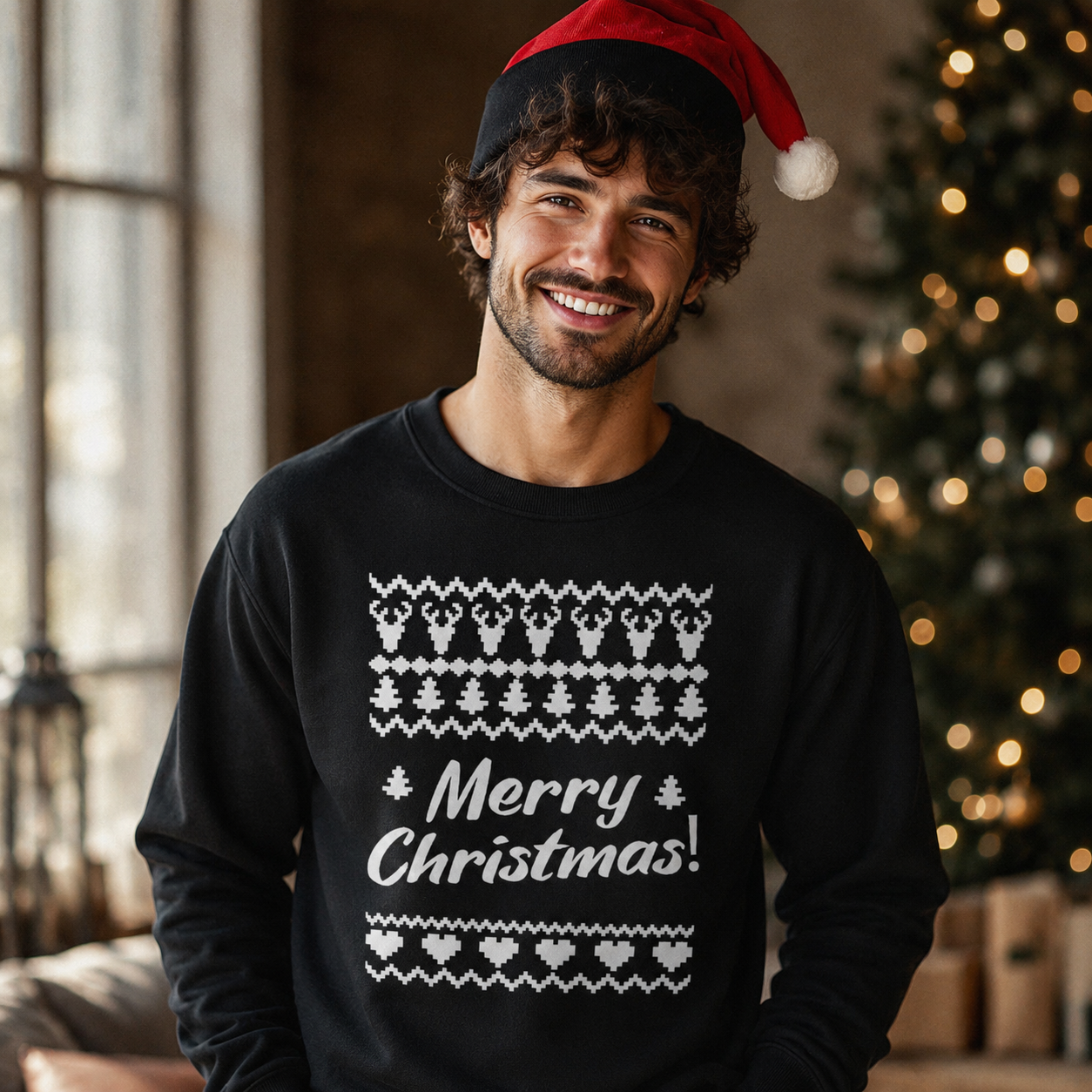 Merry Christmas Christmas Sweater - Christmas Jumper Sweatshirt - All Sizes