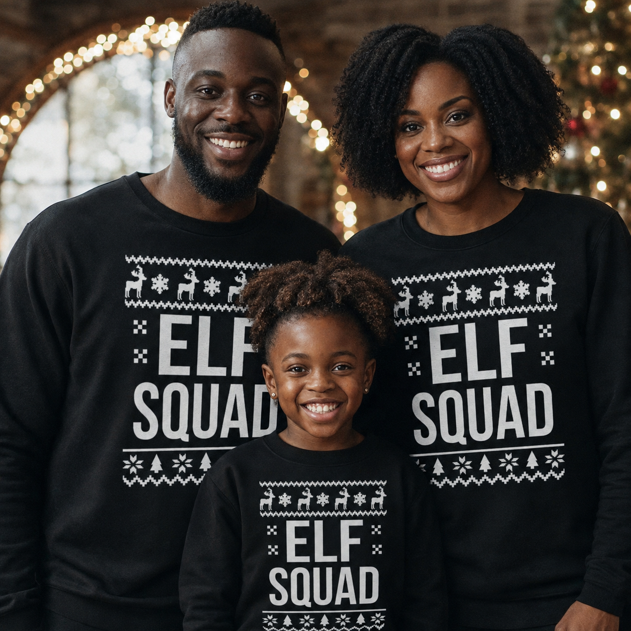 Elf Squad Weihnachtspullover – Weihnachtspullover-Sweatshirt – Alle Größen – (separat erhältlich)