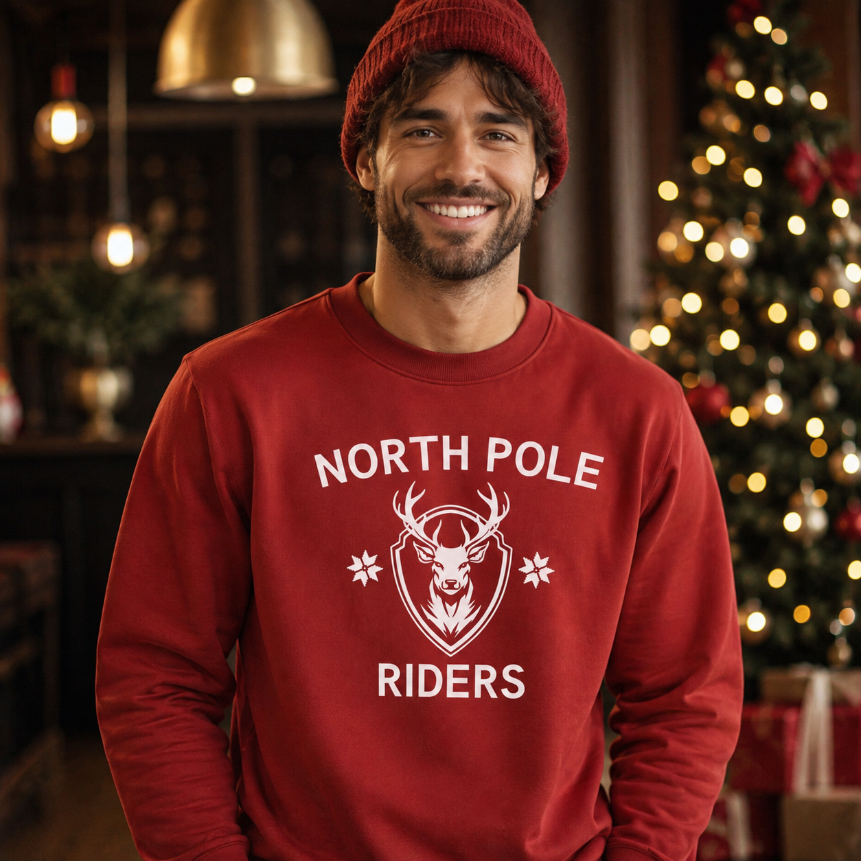 North Pole Riders Christmas Sweater - Christmas Jumper Sweatshirt - All Sizes