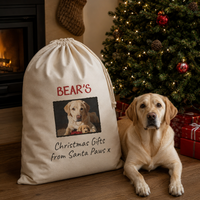Personalised Photo & Name Christmas Gifts From Santa Paws - Christmas Santa Sack