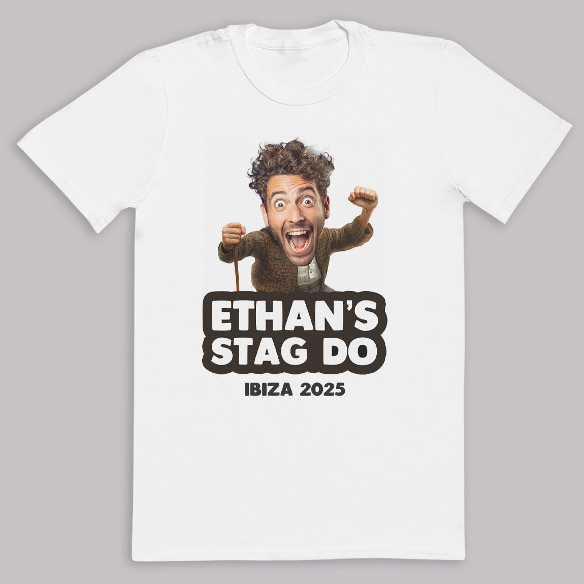 PERSONALISED Photo Face & Grandad Body with Wording