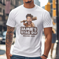 PERSONALISED Photo Face & Caveman Body with Wording