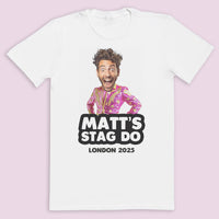 PERSONALISED Photo Face & Rhinestone Cowboy Body with Wording