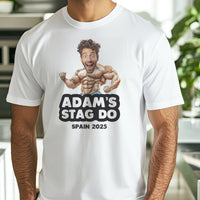 PERSONALISED Photo Face & Bodybuilder Body with Wording