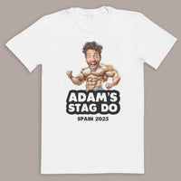 PERSONALISED Photo Face & Bodybuilder Body with Wording