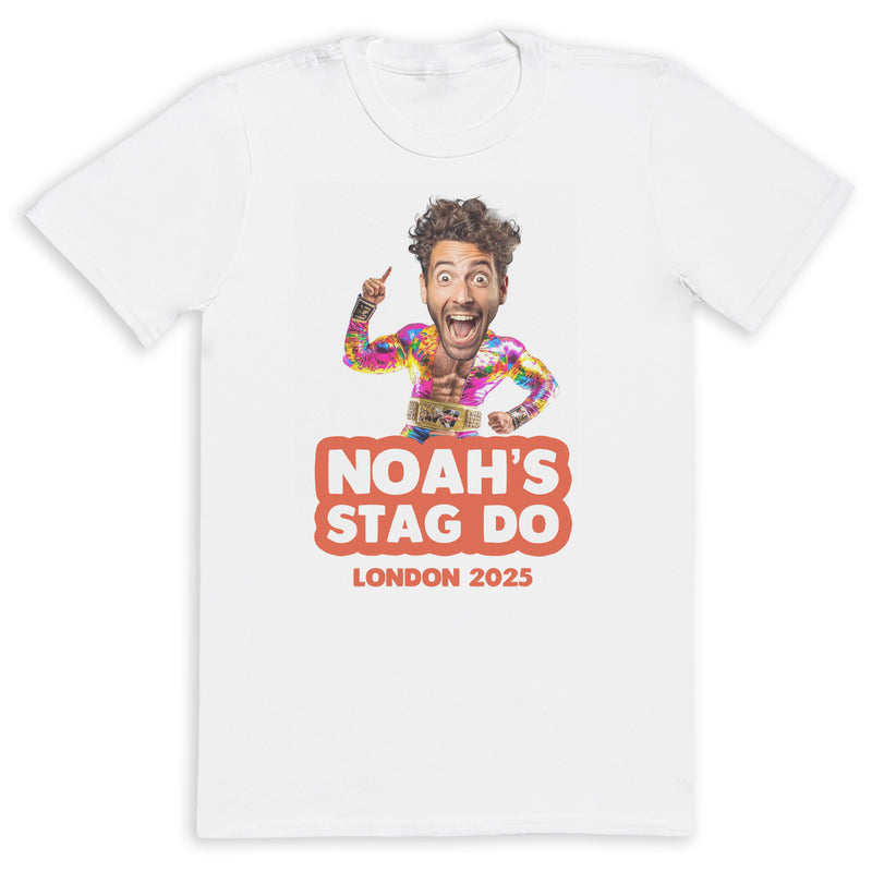 PERSONALISED Photo Face & Wrestler I Body with Wording