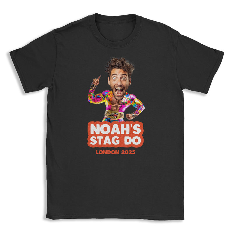 PERSONALISED Photo Face & Wrestler I Body with Wording
