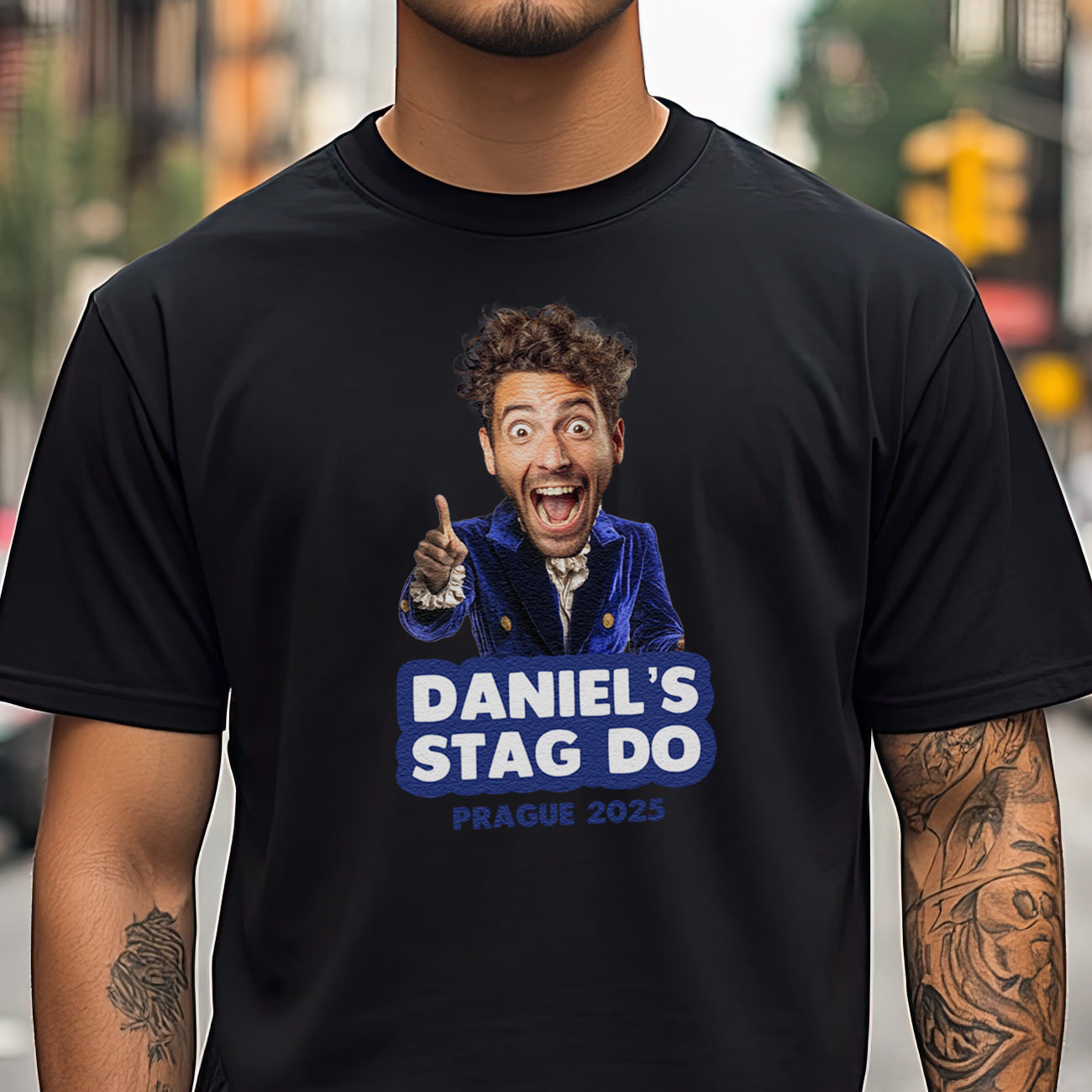 PERSONALISED Photo Face & Velvet King Body with Wording