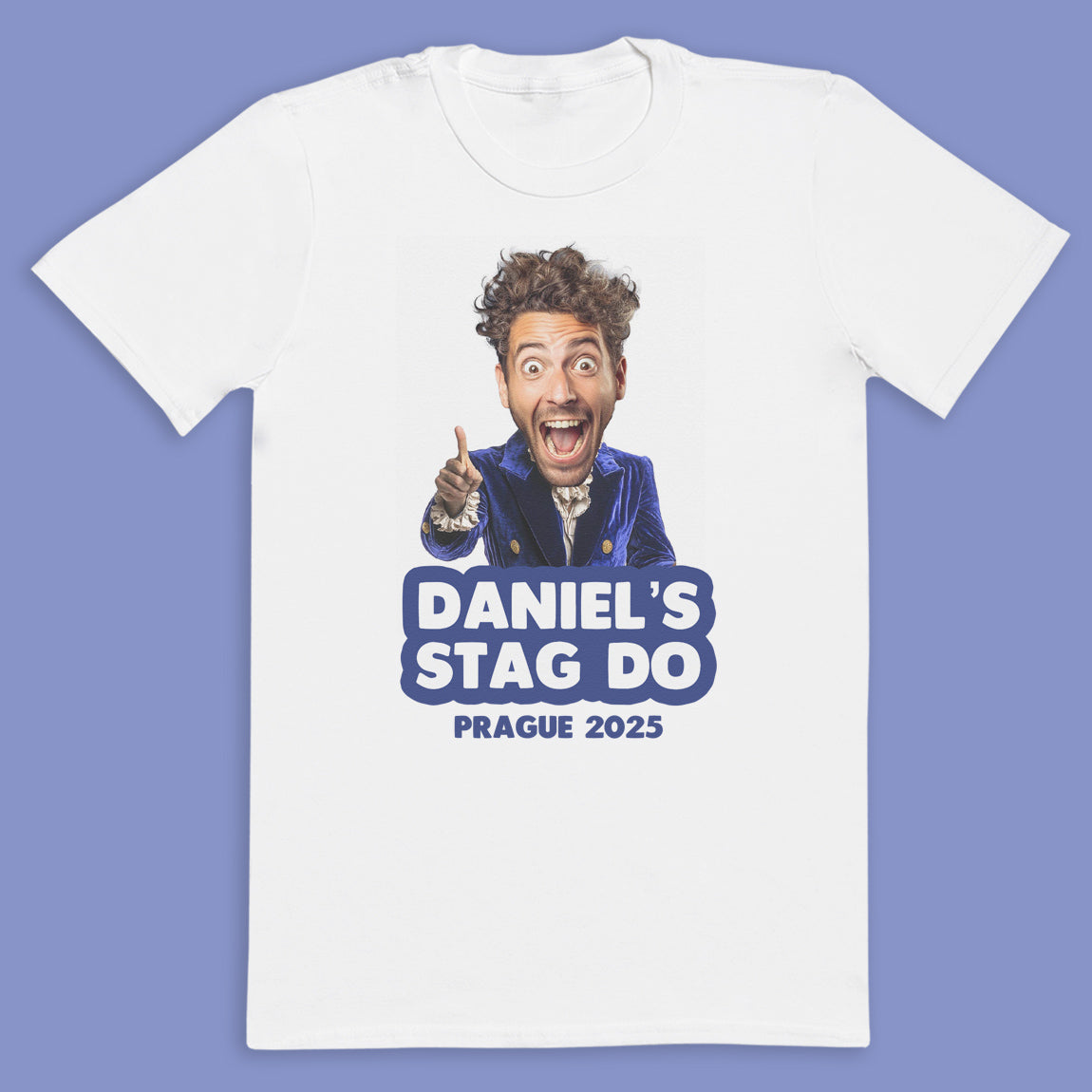 PERSONALISED Photo Face & Velvet King Body with Wording