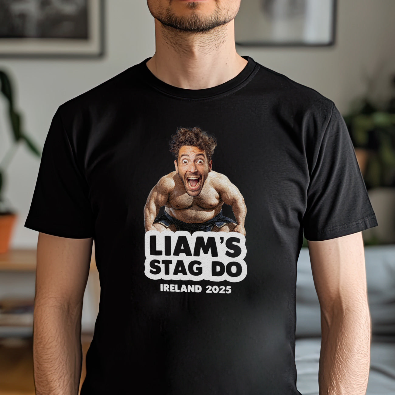 PERSONALISED Photo Face & Sumo Wrestler Body with Wording