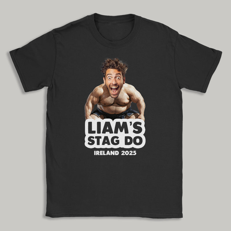 PERSONALISED Photo Face & Sumo Wrestler Body with Wording