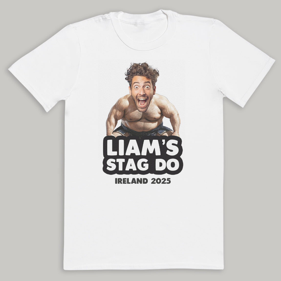 PERSONALISED Photo Face & Sumo Wrestler Body with Wording