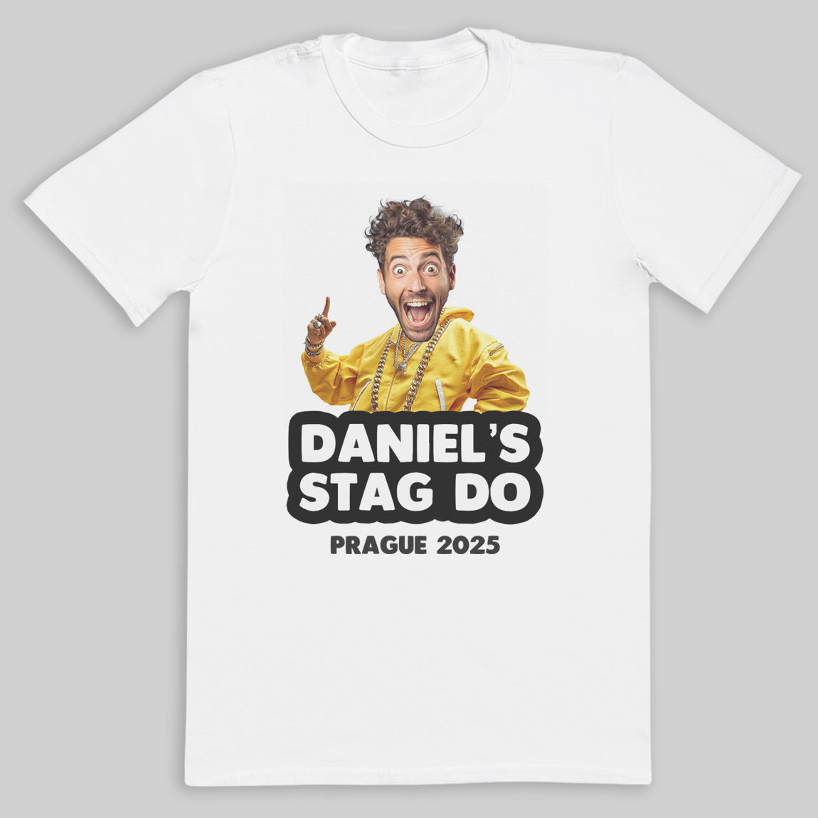 PERSONALISED Photo Face & Hip Hop King Body with Wording