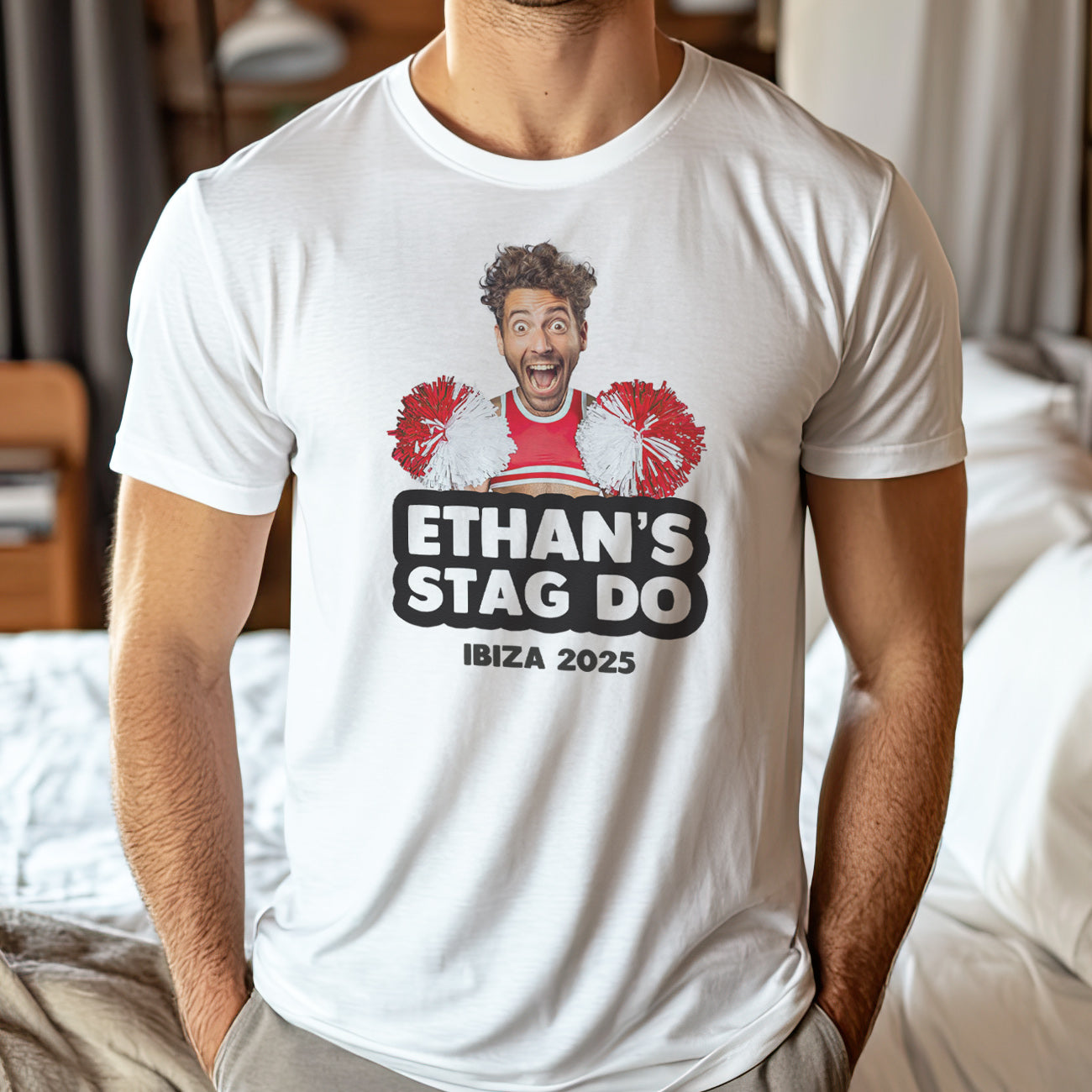 PERSONALISED Photo Face & Cheerleader I Body with Wording