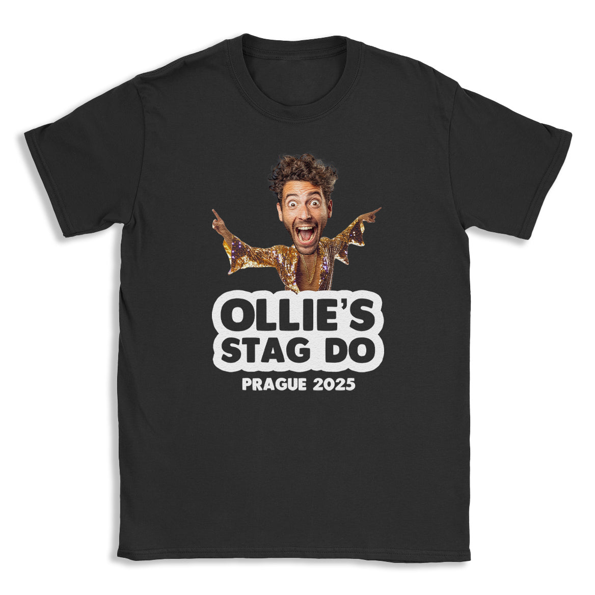 PERSONALISED Photo Face & 80s Disco I Body with Wording