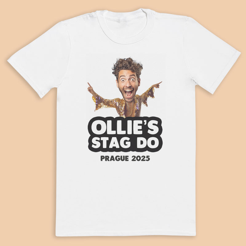 PERSONALISED Photo Face & 80s Disco I Body with Wording