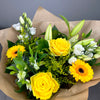 PERSONALISED Sunshine Hand Tied Box Bouquet - Create Your Own Text Design