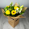 PERSONALISED Sunshine Hand Tied Box Bouquet - Create Your Own Text Design