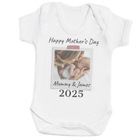 Personalised - Our First & Happy Mother's Day Polaroid - Baby Bodysuit