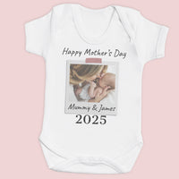 Personalised - Our First & Happy Mother's Day Polaroid - Baby Bodysuit