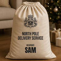 Personalised North Pole Delivery Service Recipient... - Christmas Santa Sack