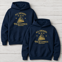 PERSONALISED Name Polar Express Gold Design - Christmas Hoodie, T-Shirt or Sweater - All Sizes