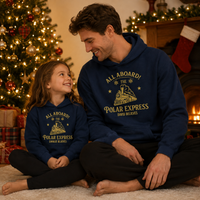 PERSONALISED Name Polar Express Gold Design - Christmas Hoodie, T-Shirt or Sweater - All Sizes