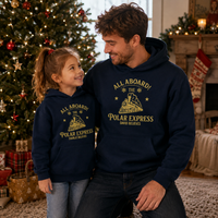 PERSONALISED Name Polar Express Gold Design - Christmas Hoodie, T-Shirt or Sweater - All Sizes