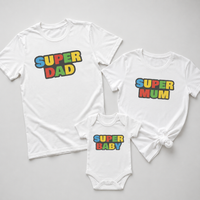 PERSONALISED Super Family Set - Whole Family Matching - Family Matching Tops - (Sold Separately)