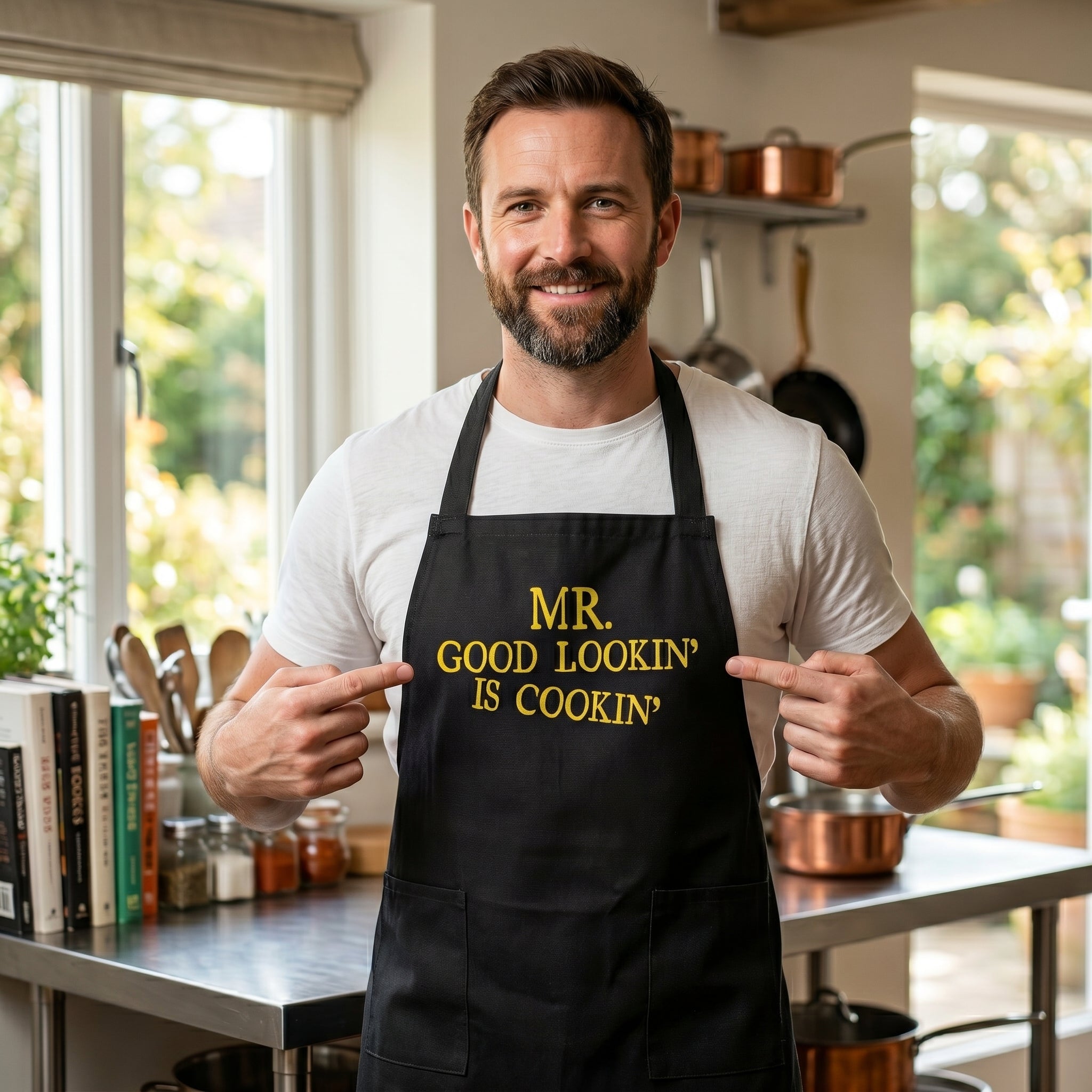 Mr Good Lookin' is Cookin' - Men's Apron