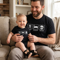 Eat Sleep Drink Beer &amp; Milk – T-Shirt &amp; Bodysuit / T-Shirt – (separat erhältlich)
