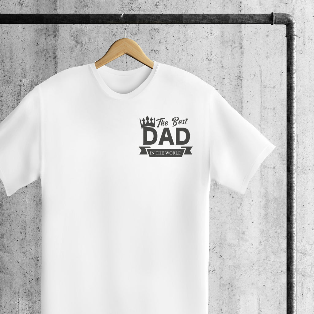 Best Dad In The World Badge - Mens T-Shirt - Dad T-Shirt - Upsell Offer