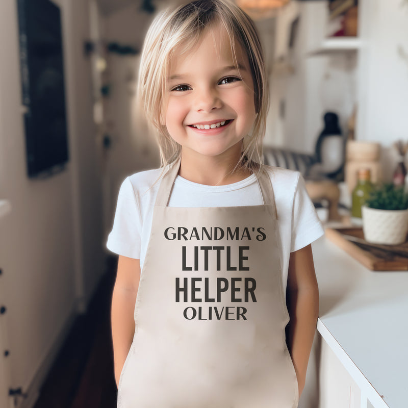 Personalised Grandma's Little Helper - Kids Apron