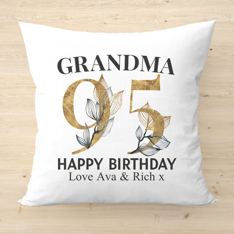 Personalised Happy Birthday Grandma Cushion - Printed Cushion Cover
