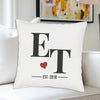 Personalised Initials & Date - Printed Cushion Cover
