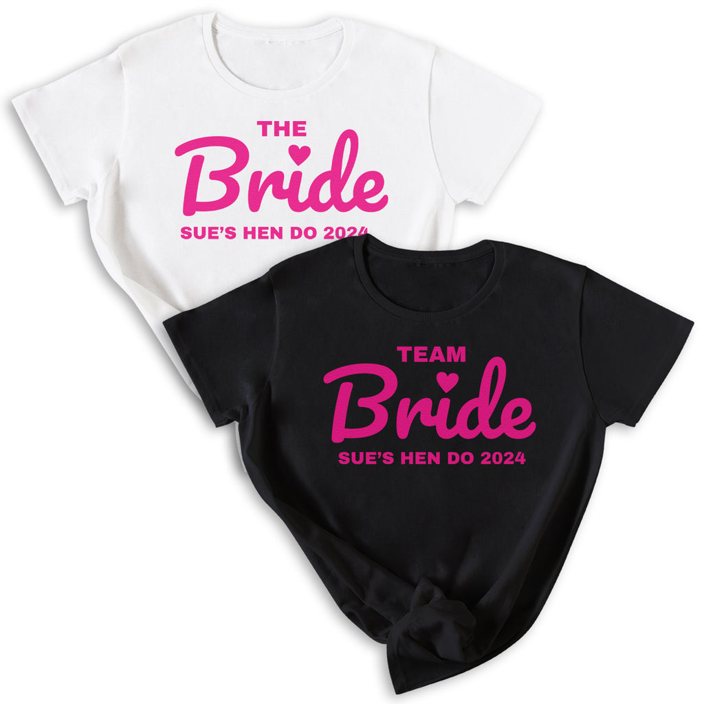 PERSONALISED The Bride & Team Bride - Hen Do T-Shirt