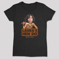 PERSONALISED Photo Face & Cavewoman Body with Wording
