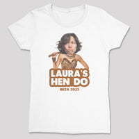 PERSONALISED Photo Face & Cavewoman Body with Wording