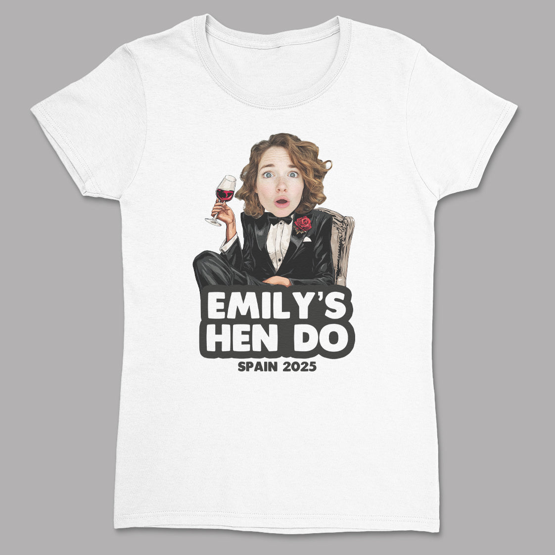 PERSONALISED Photo Face & The Bridefather Body with Wording