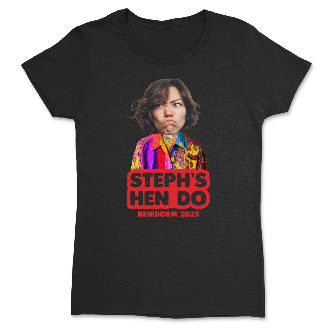 PERSONALISED Photo Face & Funky Shirt Body with Wording