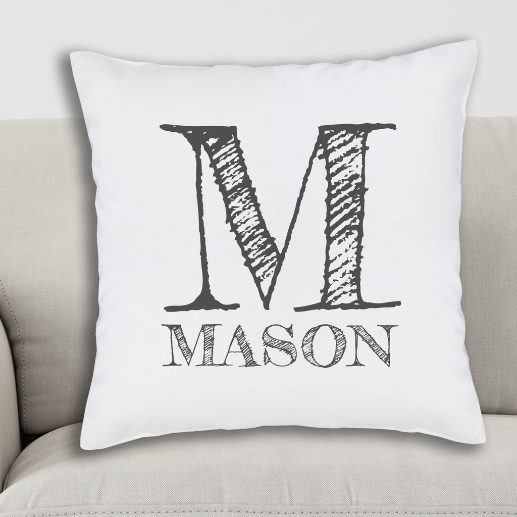 PERSONALISED Letter - Name - Printed Cushion Cover