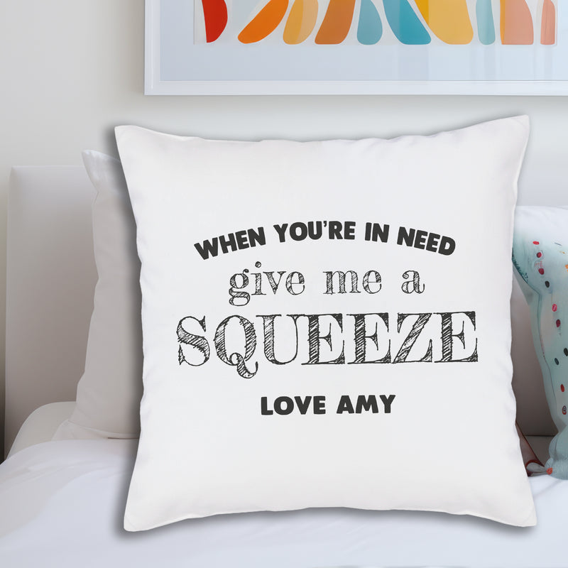 PERSONALISED Big Hug From - Printed Cushion Cover