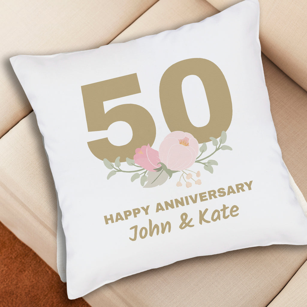 PERSONALISED Years Anniversary - Printed Cushion Cover