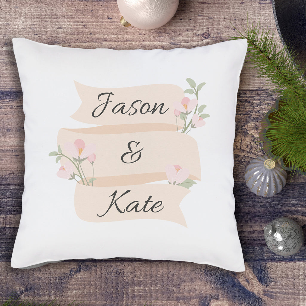 Personalised Names in Banner - Printed Cushion Cover