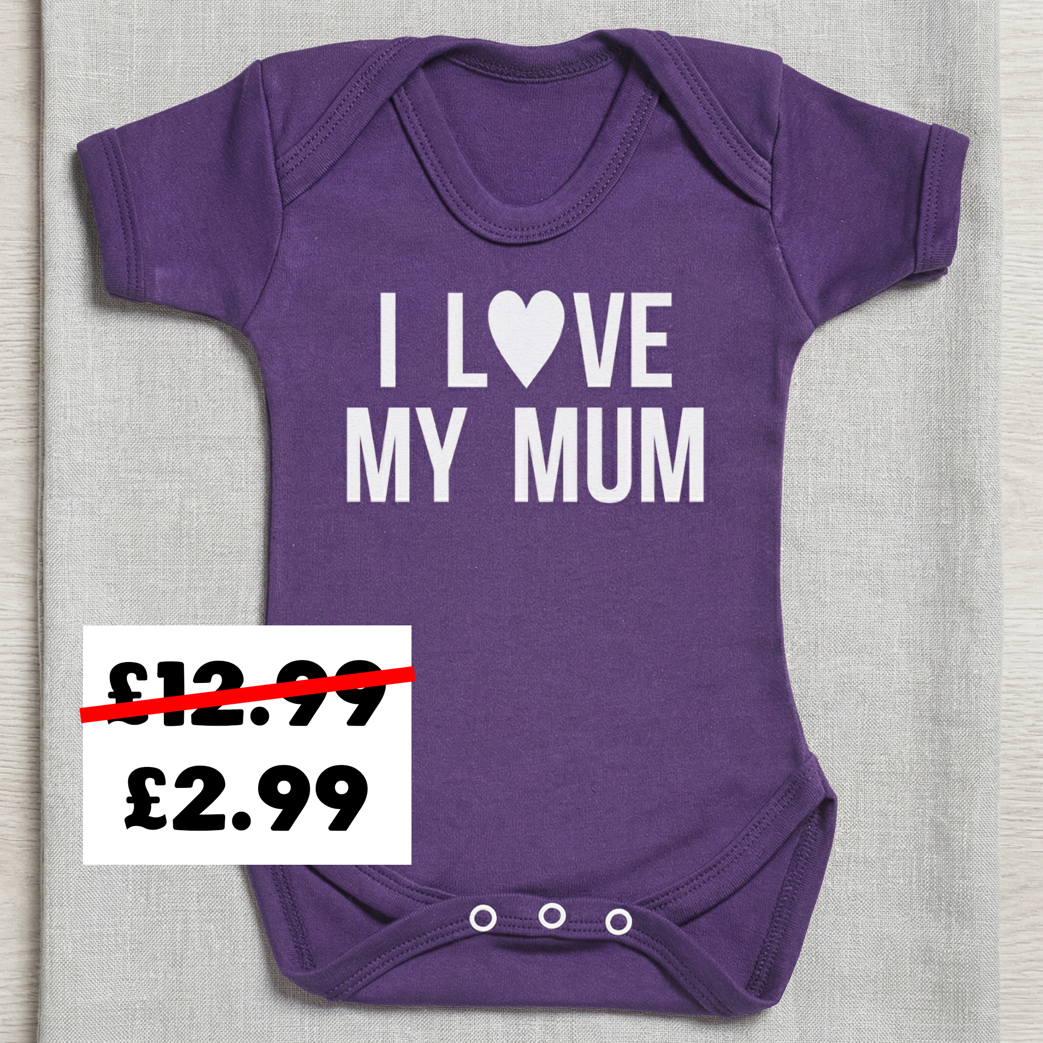 I Love My Mum - Baby Bodysuit - Newborn to 24 Months