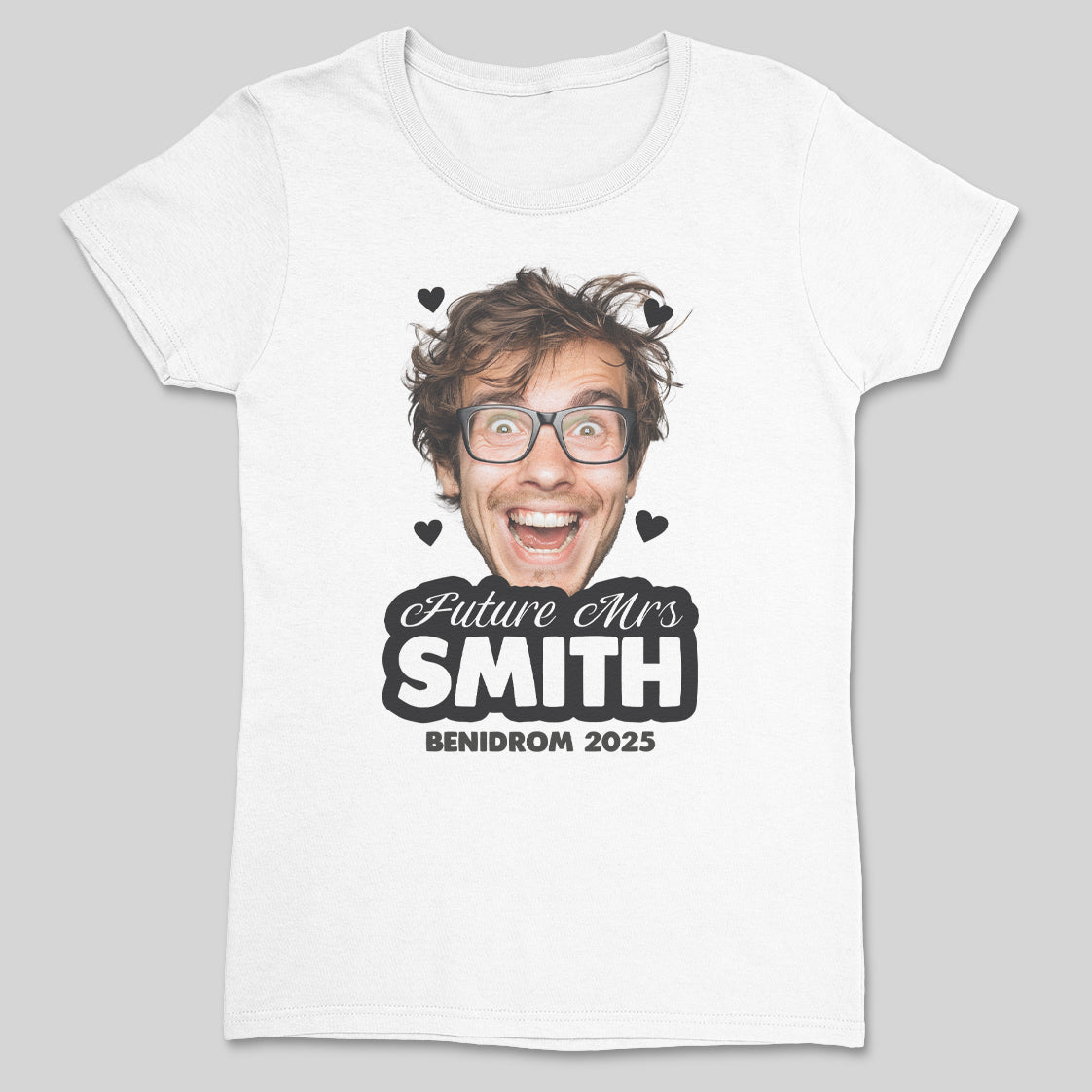 PERSONALISED Future Mrs & Photo Face - Hen Do T-Shirt